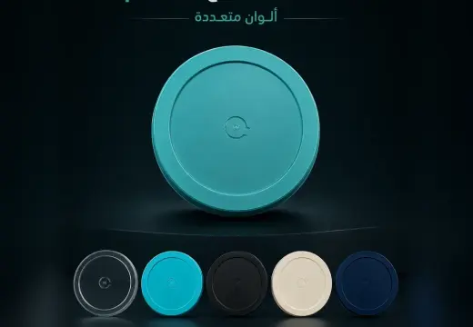 غطاء بلاستيك شفاف PP مسطح 90 مم