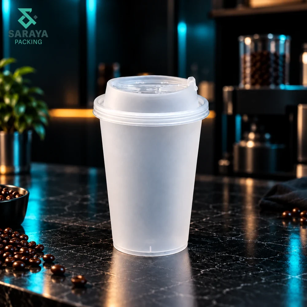 كوب بلاستيك PP ثلجي 14 أونص – 400 مل – فتحة 90 مم – 500 كوب